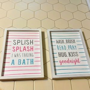 Cute bathroom call signs